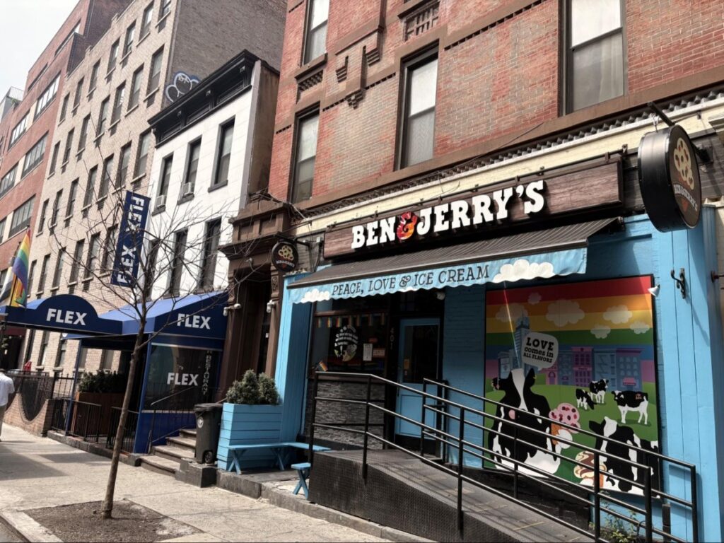 View outside the Ben & Jerry’s official store