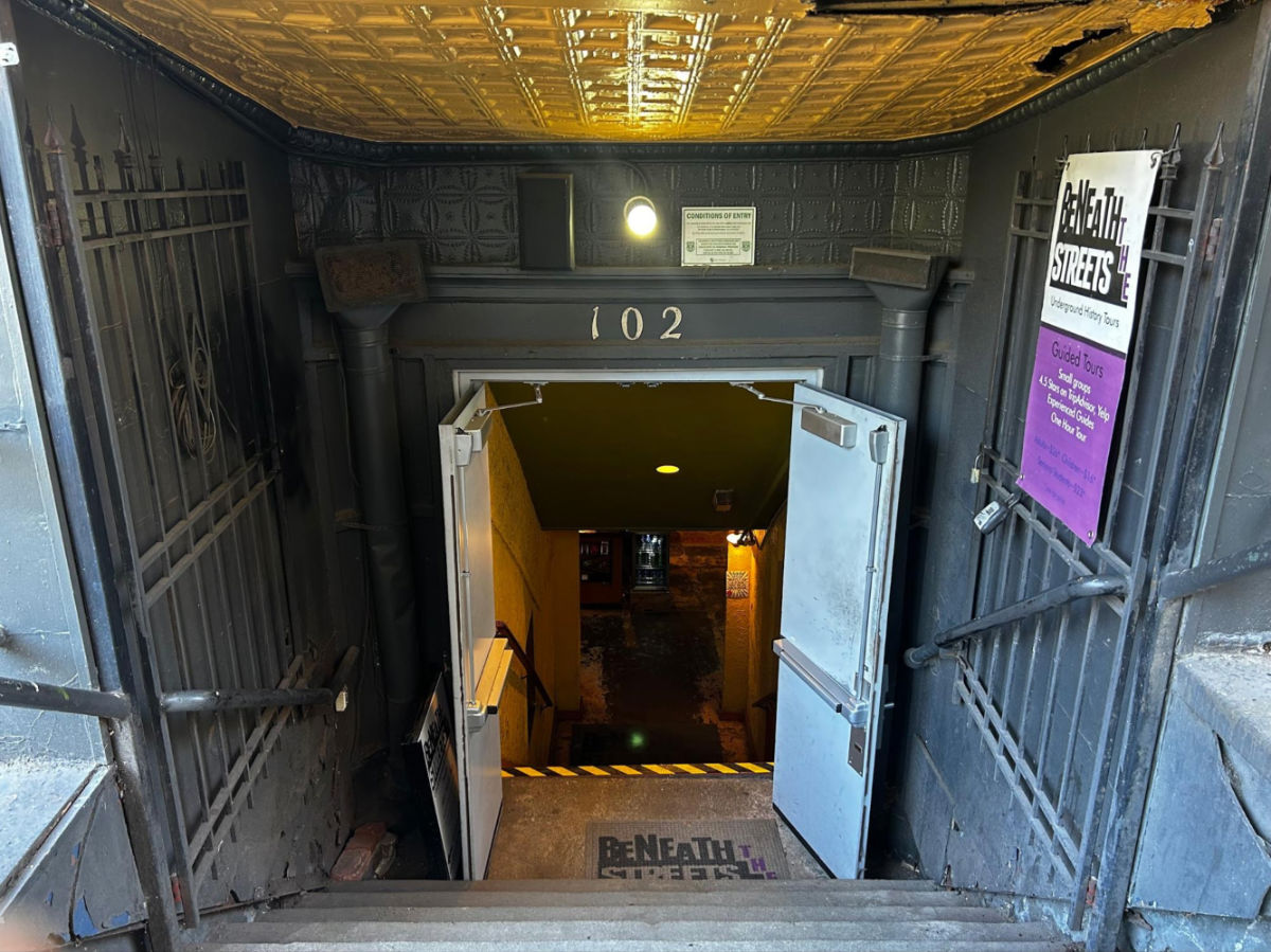View of the entrance to the Beneath the Streets tour