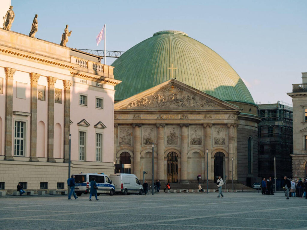 View of the dome and other buildings in Berlin