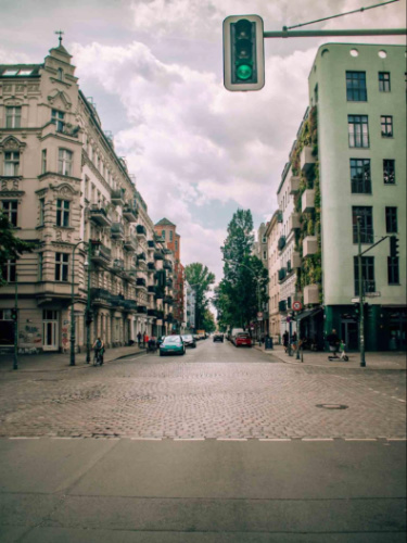 A quiet street in West Berlin