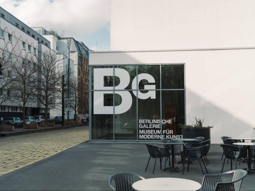 View of the signage outside the Berlinische Galerie