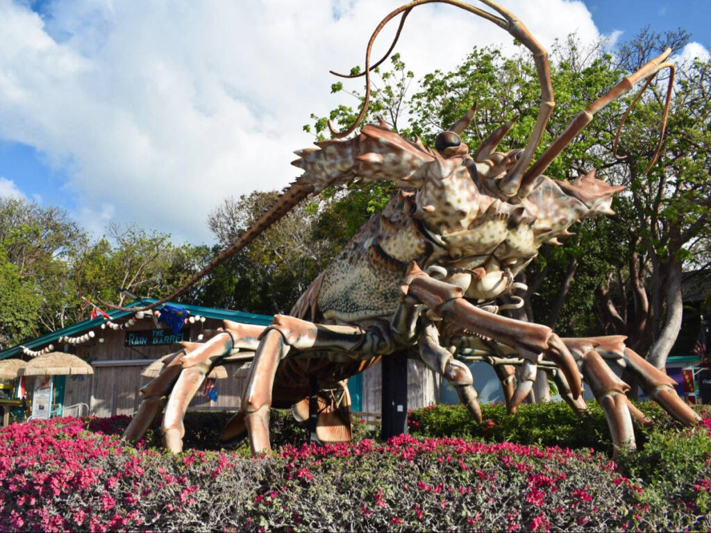 View of the huge sculpture of the Betsy the Lobster
