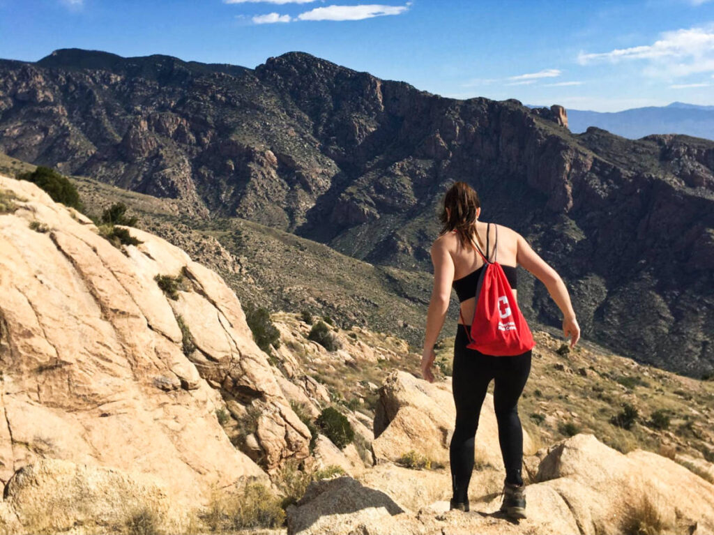Travel Lemming Writer, Betty Hurd on the trail in summer