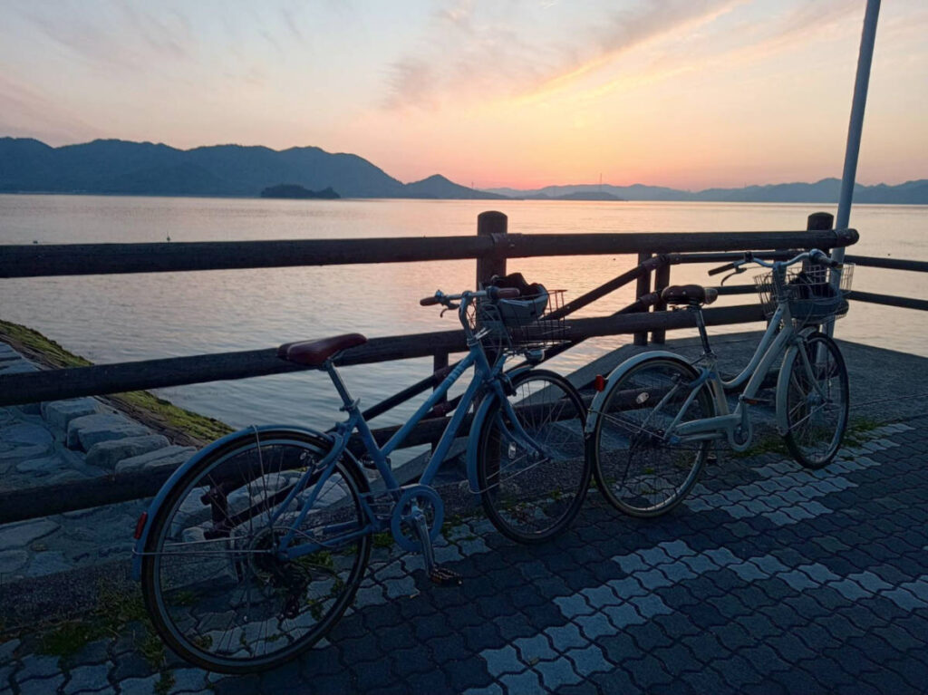 The bicycles at Sunset Beach