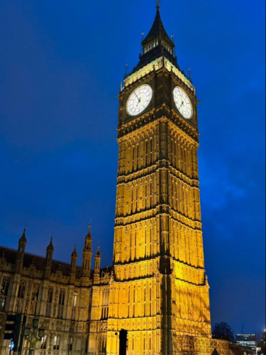 View of Big Ben at night