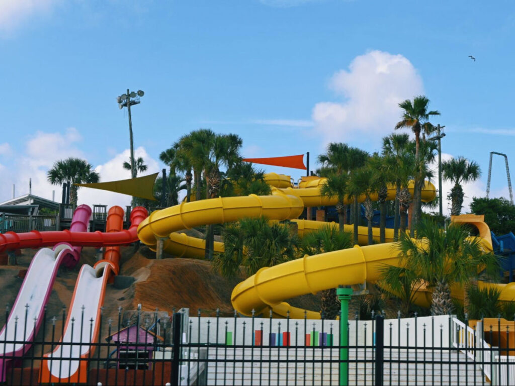 The slides at Big Kahuna Water Park