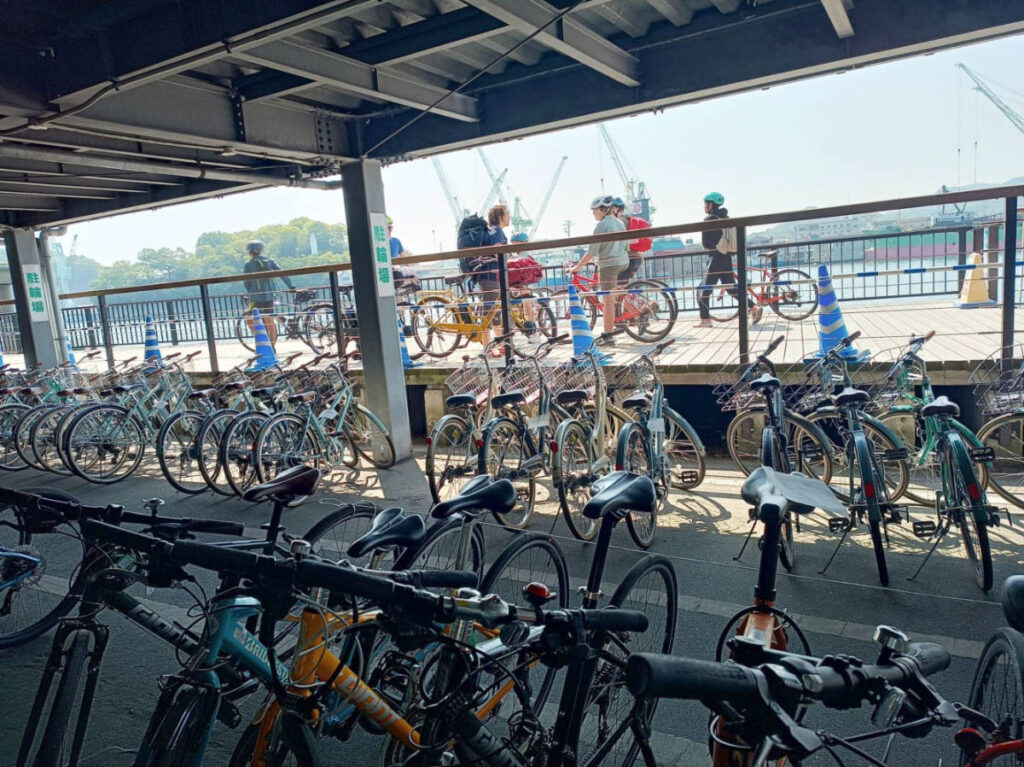 The rental bikes at Onomichi