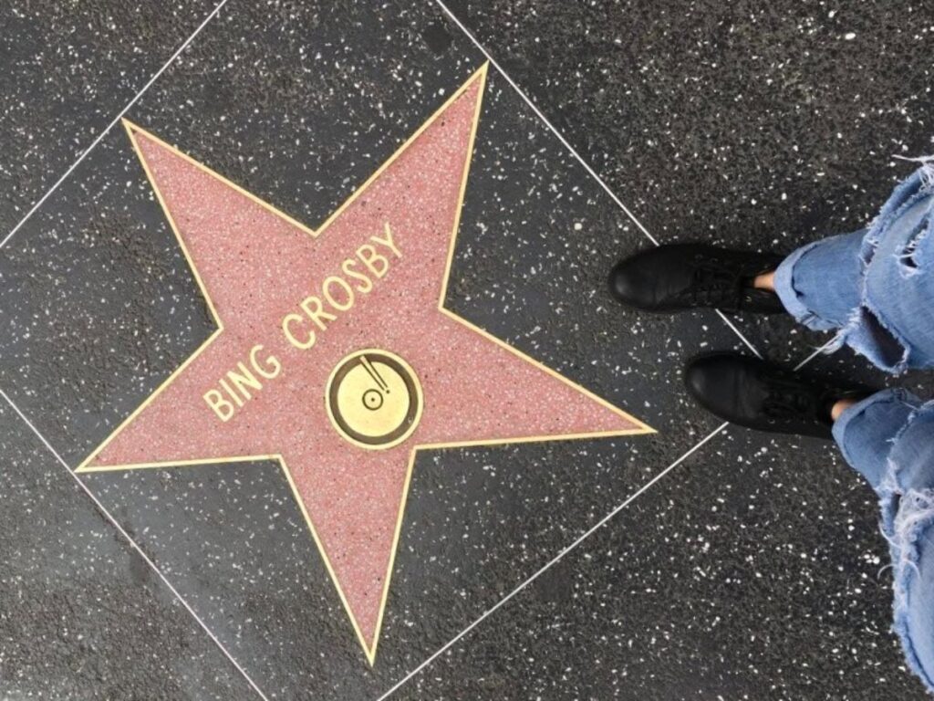 The Bing Crosby star at the Hollywood Walk of Fame