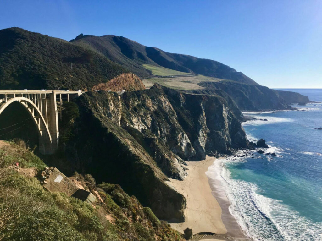 Bixby Creek Bridge in Big Sur spanning a scenic coastal landscape
