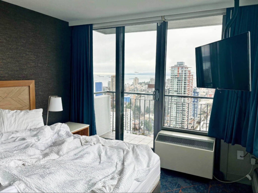 View of the city from a room at Blue Horizon Hotel