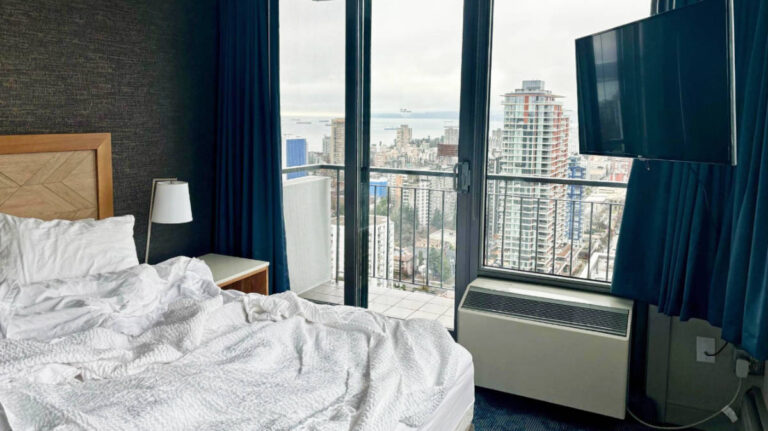 View of the city from a room at Blue Horizon Hotel