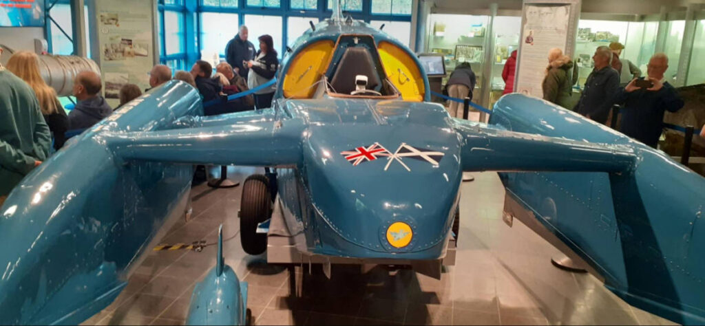 Closeup look of the Bluebird K7 hydroplane