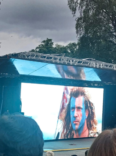 View of Braveheart on the huge screen at the Queen’s Park Arena
