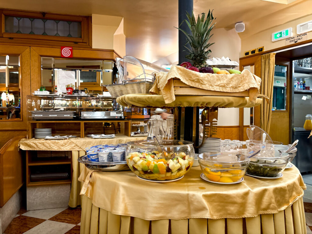 Selection of fruits at the Breakfast buffet at Hotel Rialto