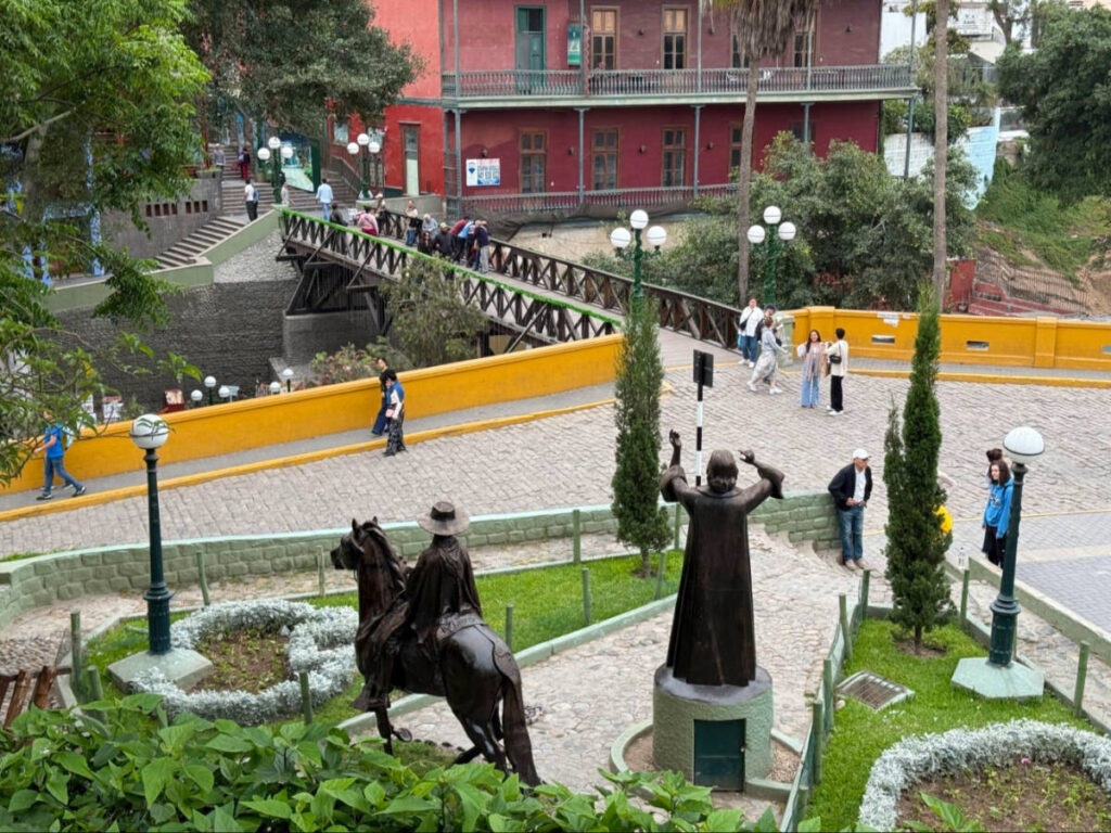 View of the historic area around the Bridge of Sighs