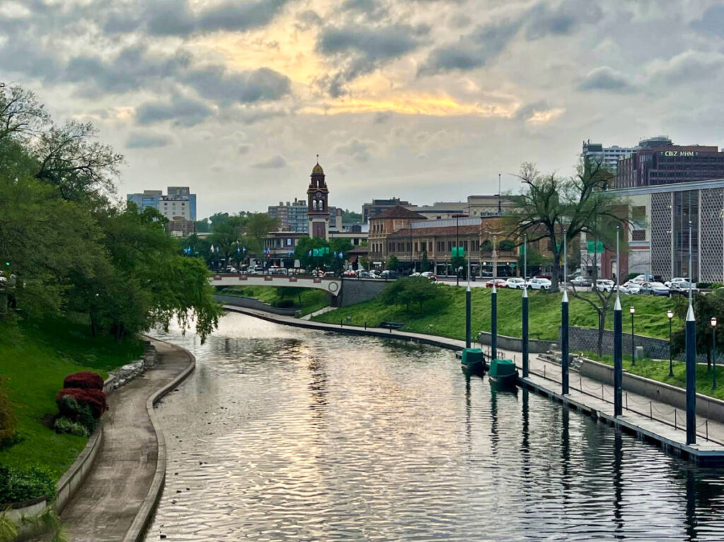 View of the Brush Creek River and the Country Club Plaza