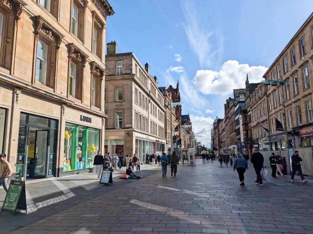 View of people at the Buchanan Street