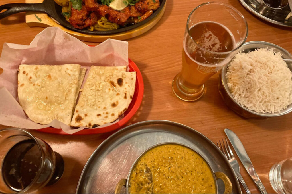 Food items served at Yak and Yeti