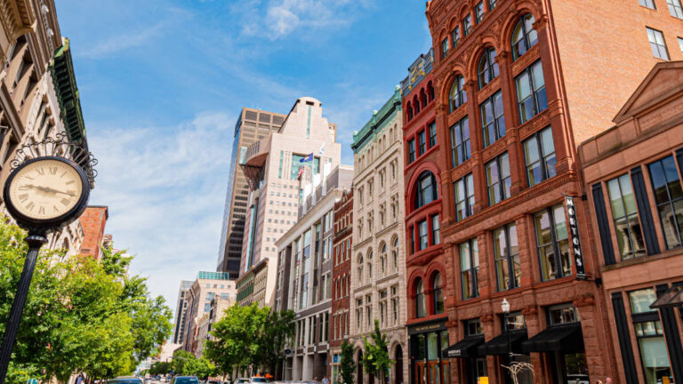 View of buildings at the Louisville