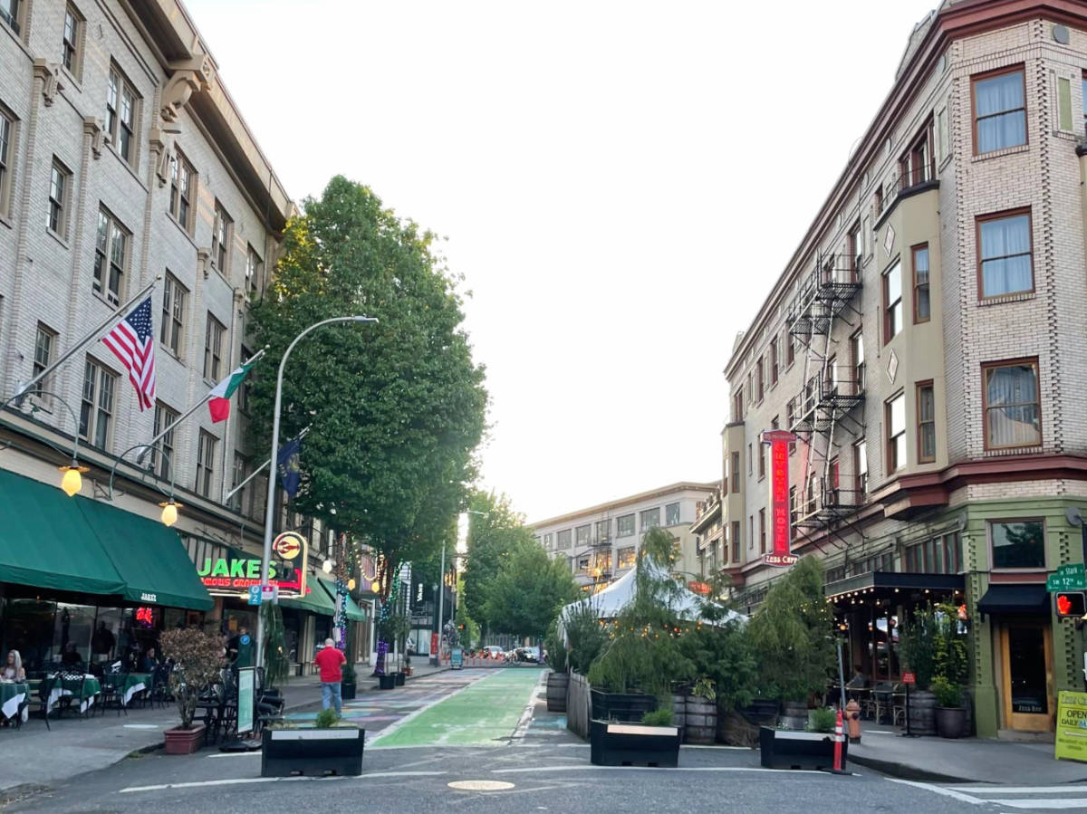 View of buildings at the Pearl District