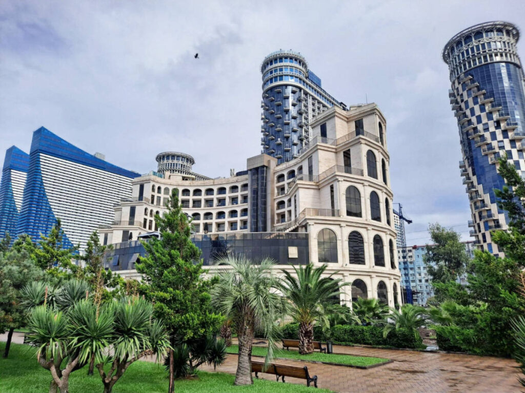 View of buildings from the outside in Batumi