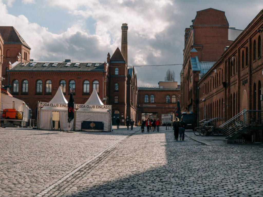 The red-brick buildings of the Kulturbrauerei