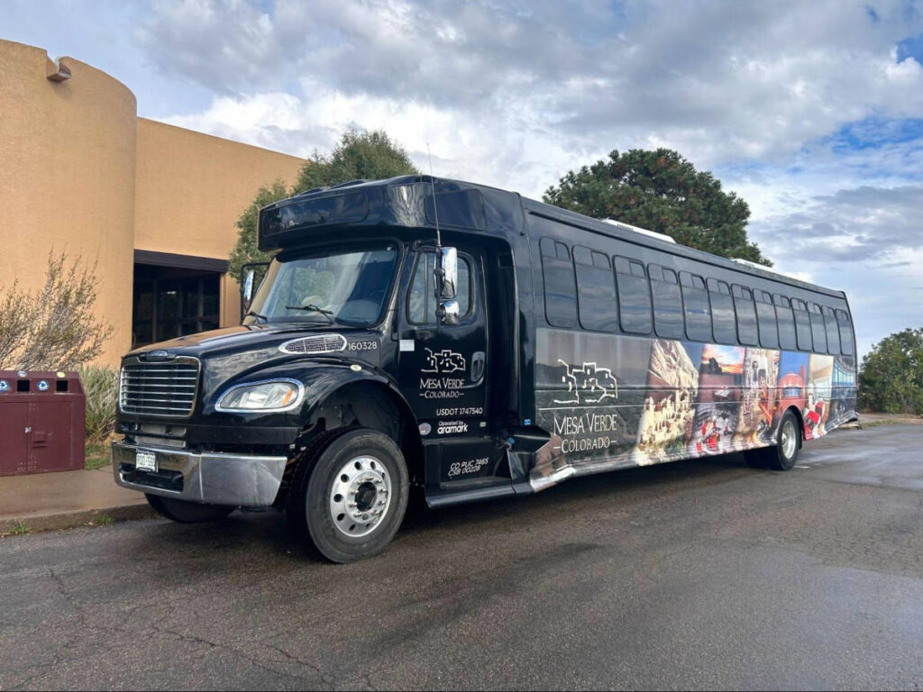 The bus tour at the lodge