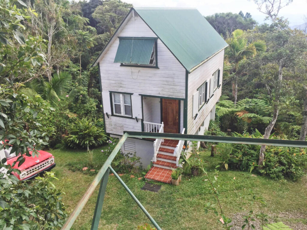 Aerial view of a cabin at Hacienda Pomarrosa