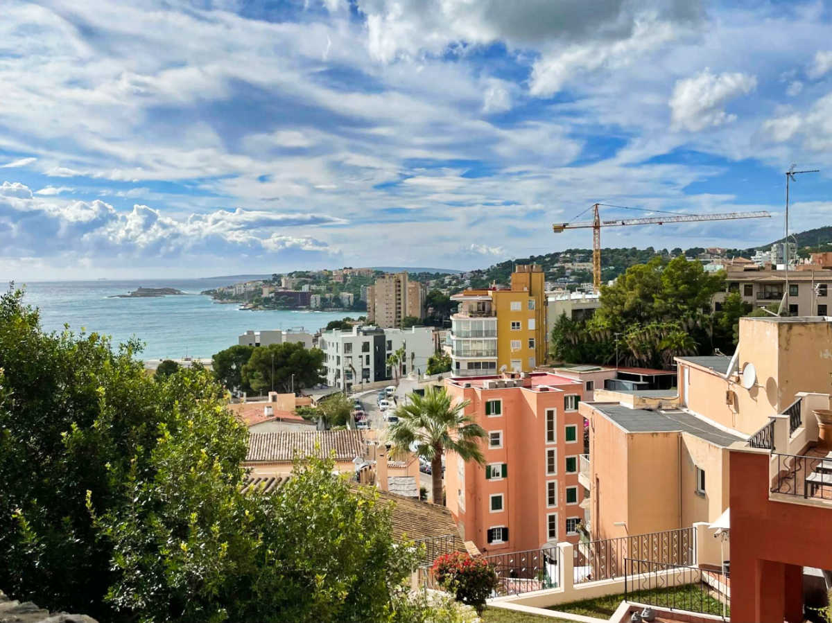 Overlooking view of Cala Major from the Fundacio Miro Mallorca