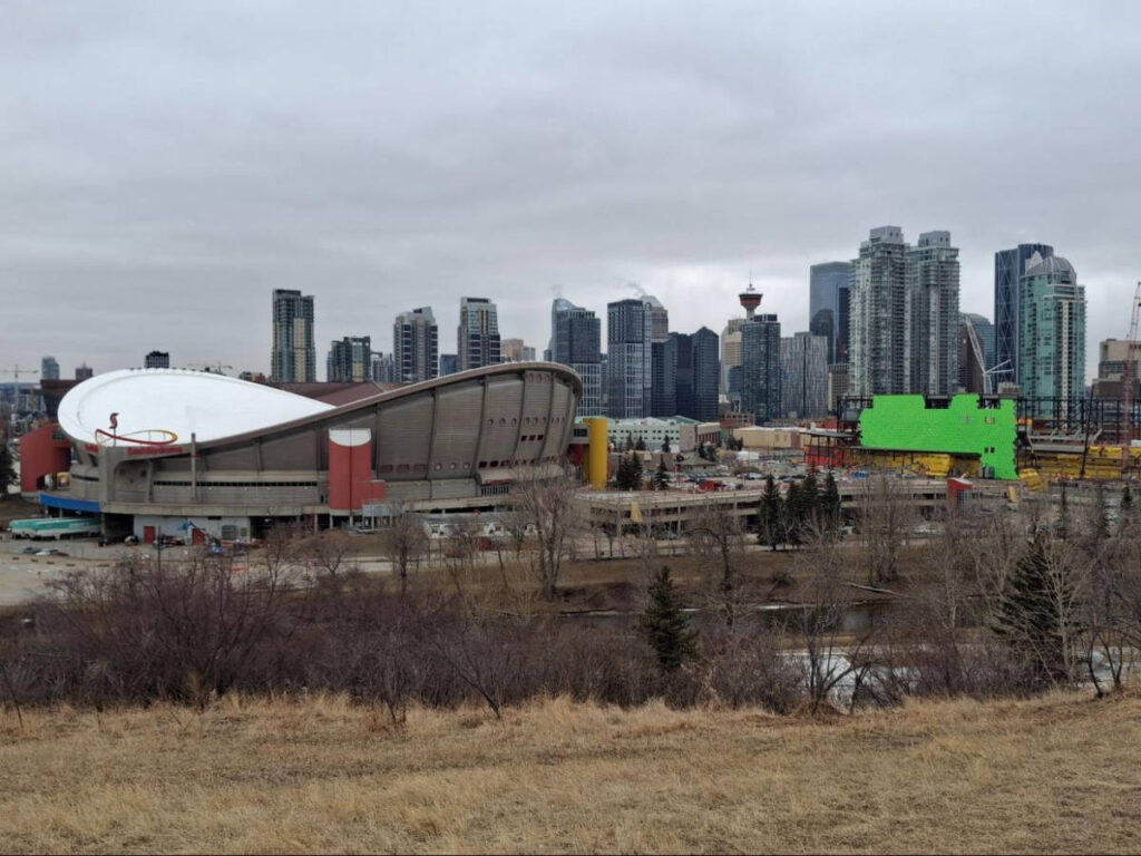 Overlooking view of Calgary from Scotsman’s Hill