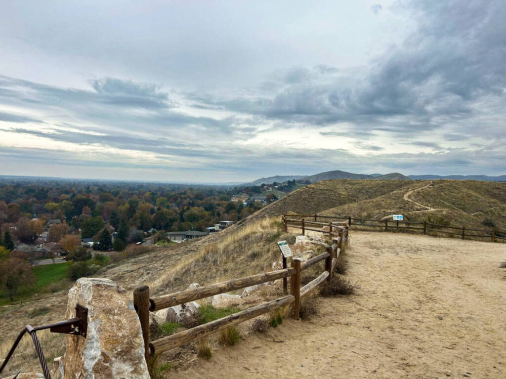 Overlooking view from the top of Camel’s Back Trail