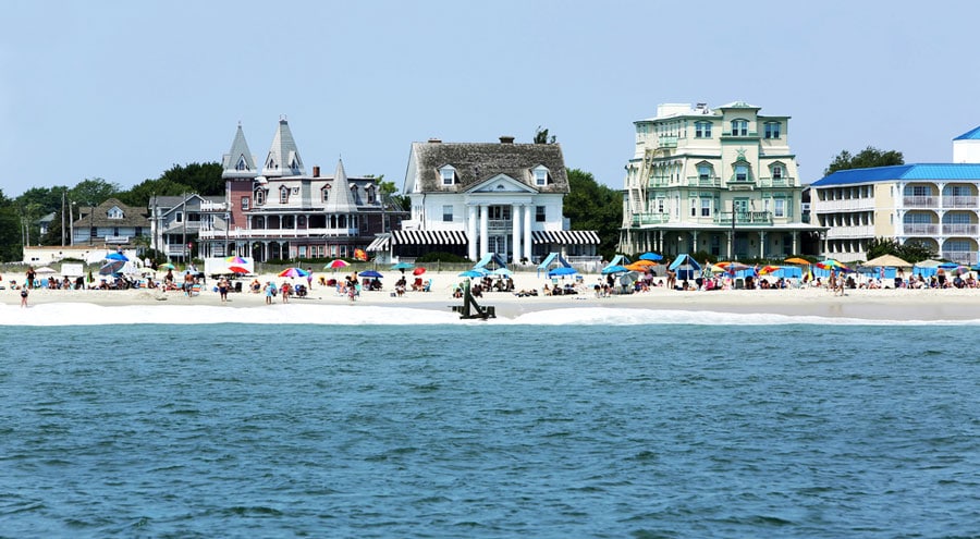 View of the people enjoying along the shoreline of the beach