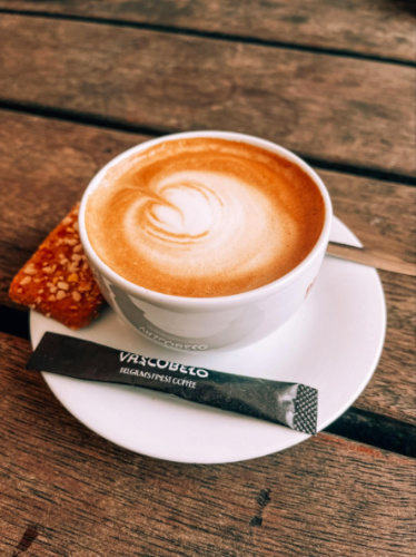 A cup of cappuccino from Het Paardje