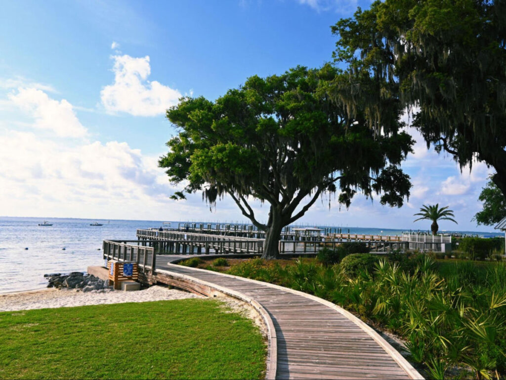 View of the boardwalk at Captain Leonard Destin Park