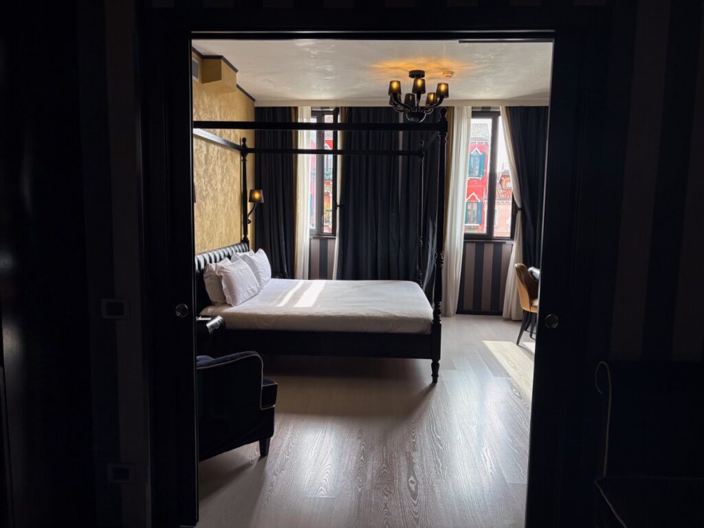 View of the Carnival Palace bedroom from the sitting room