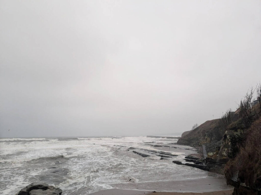 View at the Castle Sands tidal pool