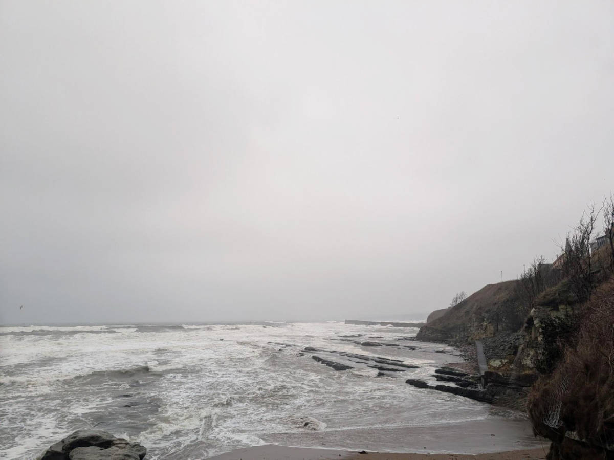 View at the Castle Sands tidal pool