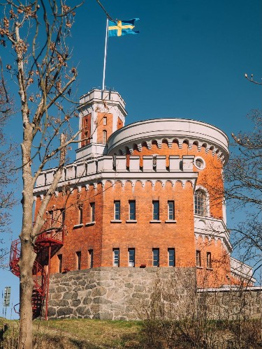 View of the red-brick Kastellet fortress on Kastellholmen island