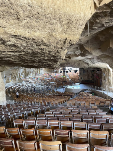 View from the inside of the Cave Church of Saint Simon