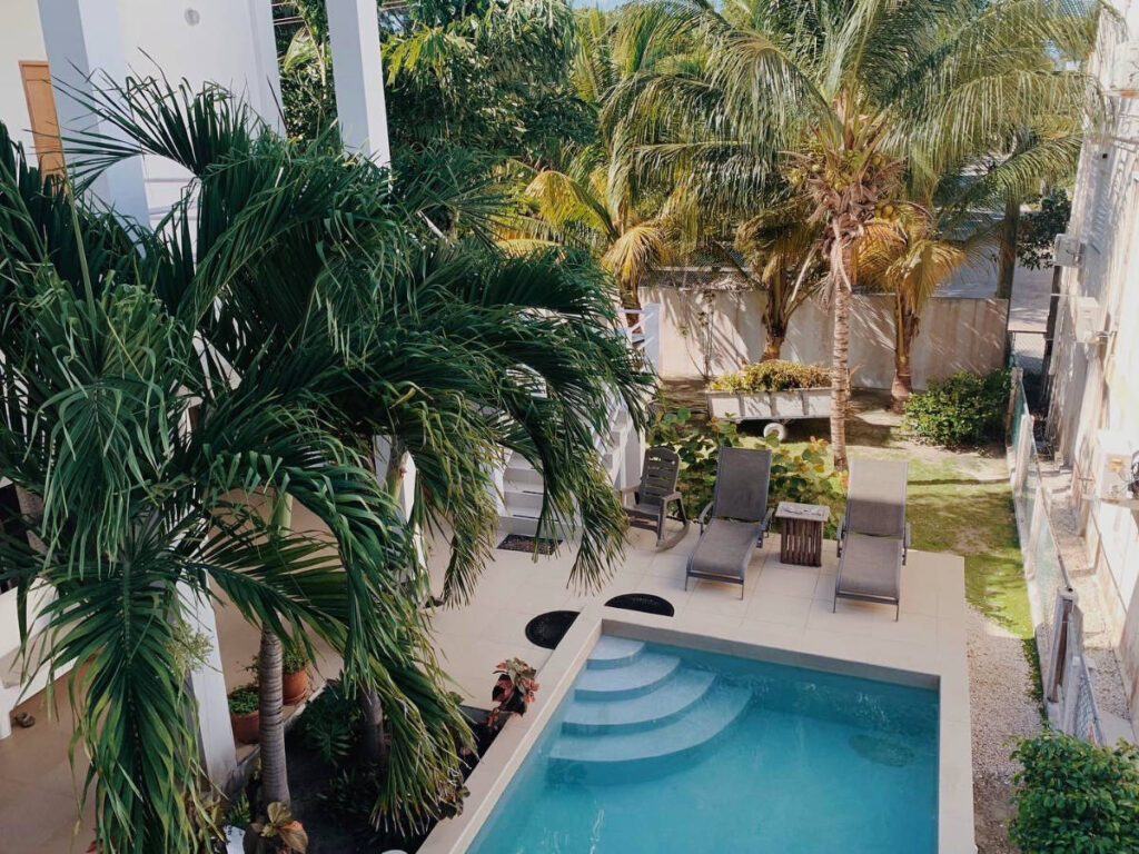 View of Ceci’s house from a room upstairs