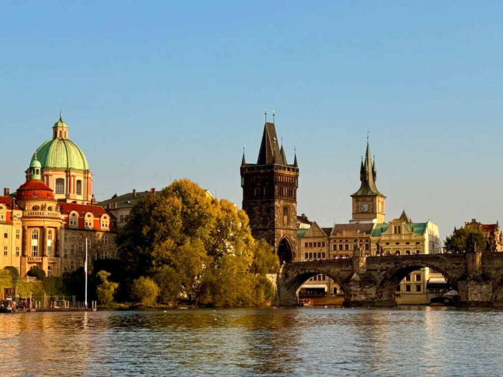 Scenic view of the Charles Bridge from Park Cihelná