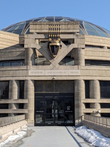 View of the entrance of Charles H. Wright Museum of African-American History