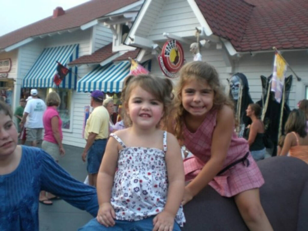 The children enjoying at Broadway at the Beach