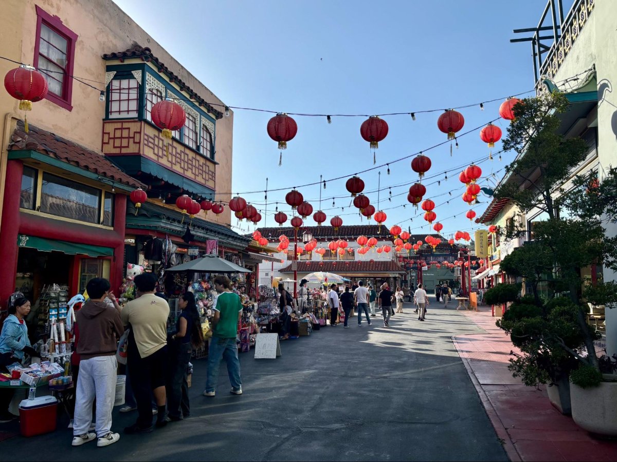 View of the walkways in in LA Chinatown