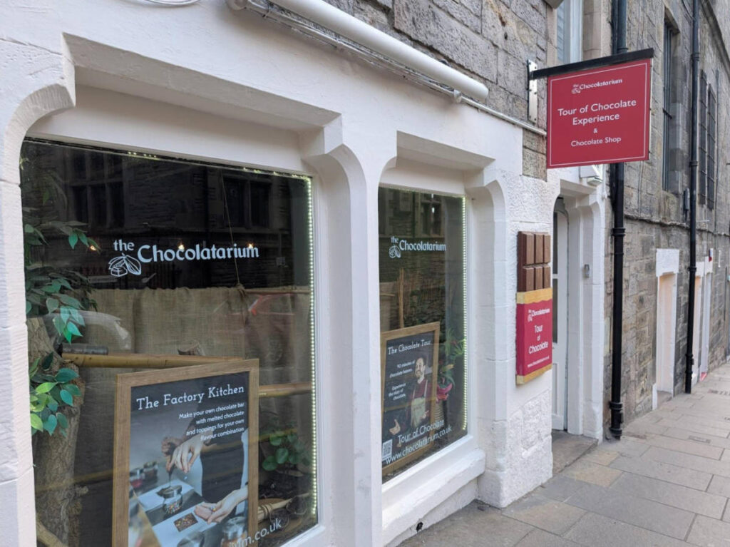 The exterior of the Chocolatarium