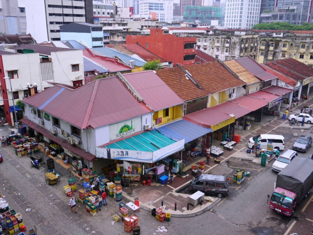 Overlooking view of the decades-old Chow Kit Market
