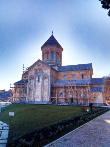 View of the newly constructed church at Bodbe