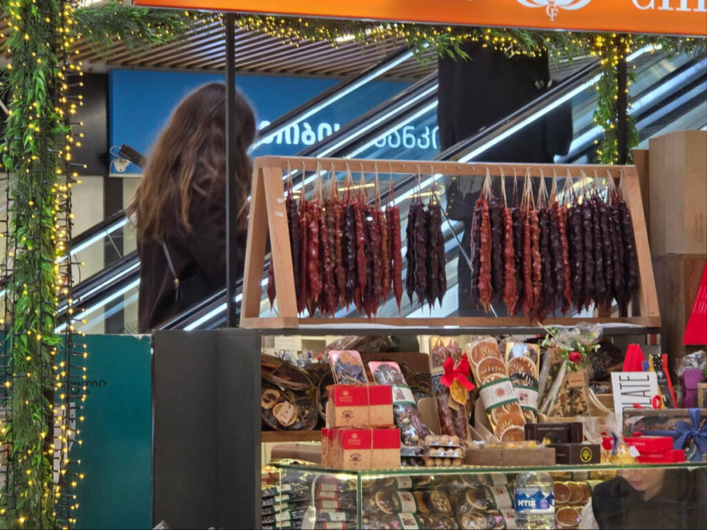 Churchkhela on display at a mall