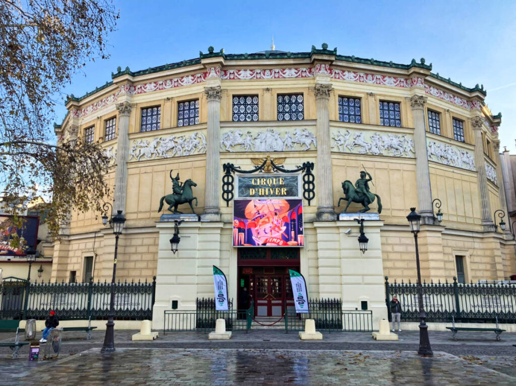View of the intricate exterior of The Cirque d’Hiver building