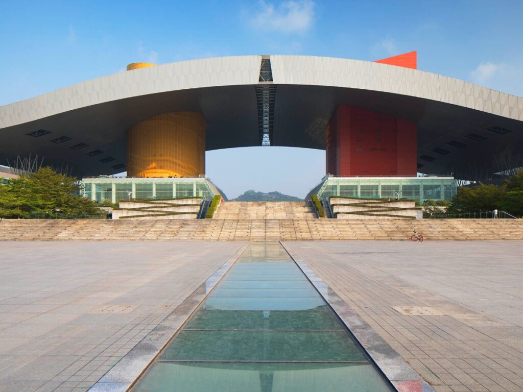 View of the huge structures in Citizen Square